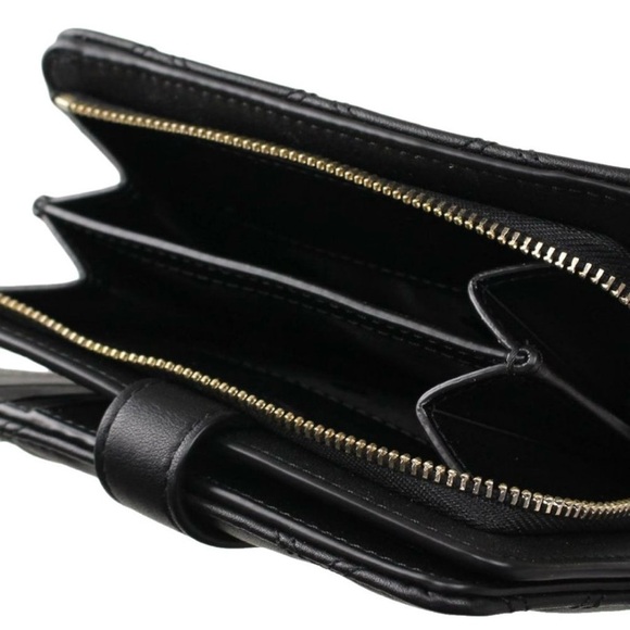 Kate Spade Natalia Quilted Leather Medium Compact Bifold Wallet in Black - Picture 3 of 13